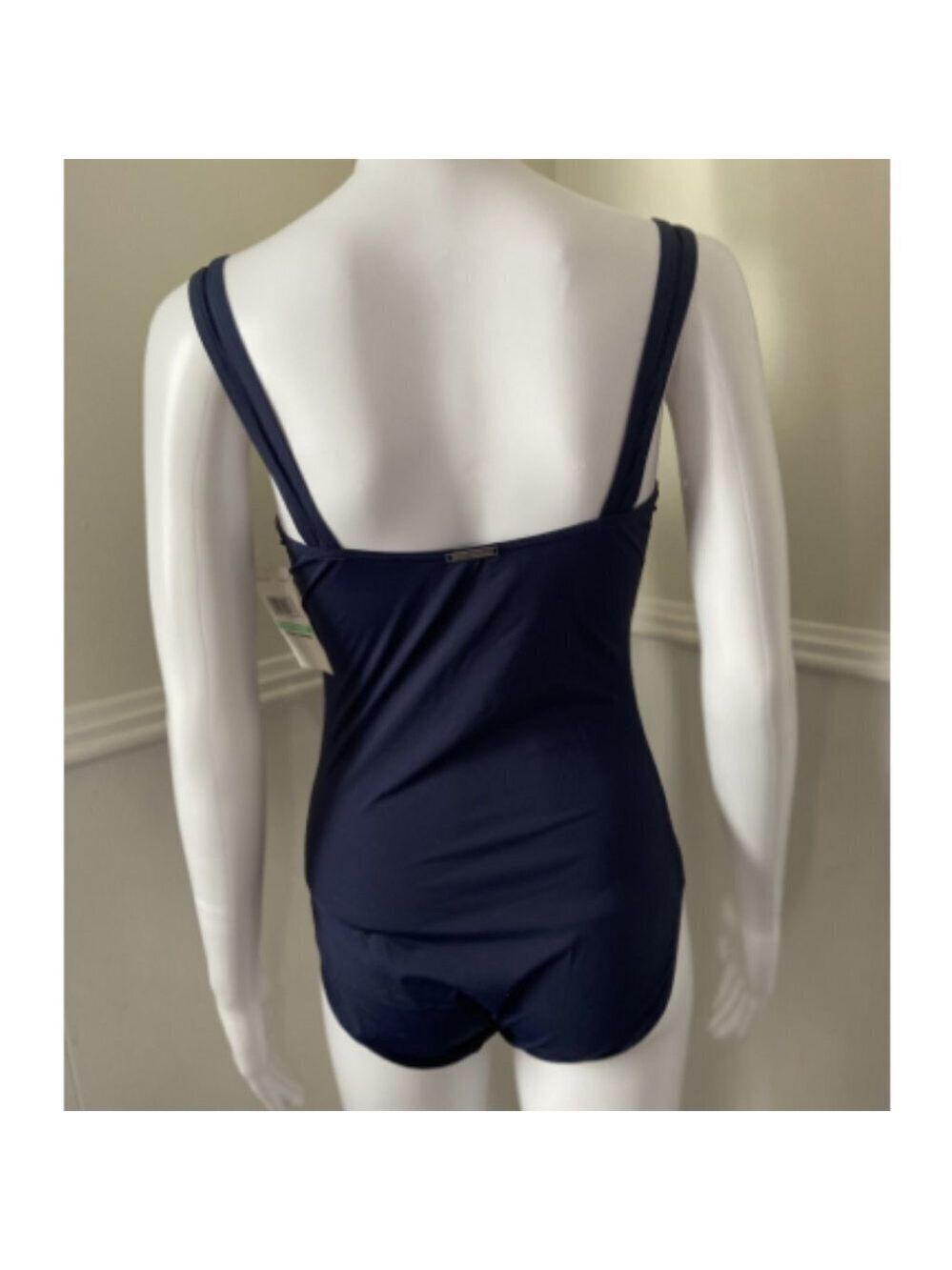 Calvin Klein Swimwear One-Piece Swimsuit Navy 8 - Picture 2 of 5